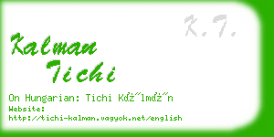 kalman tichi business card